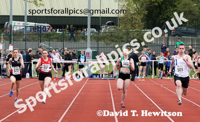 100 metres, 2021 NECAA Middlesbrough Open Meting, Sunday, May 9th. Photo: David T. Hewitson/Sports for All Pics